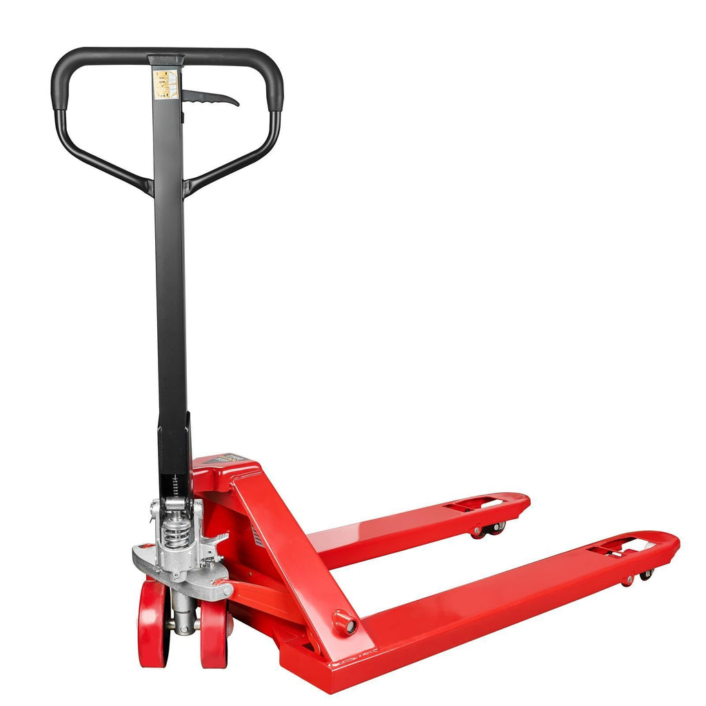 Manual Pallet Jack with 48 x 27 Inch Forks, 5,500 lb Capacity, PU Wheels