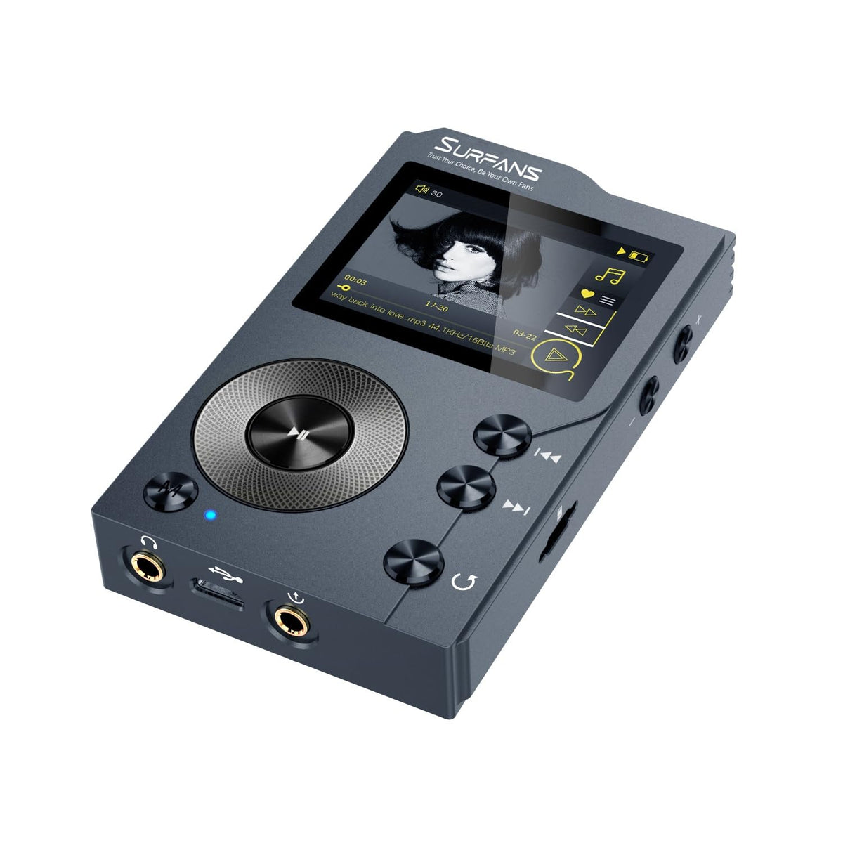 F20 HiFi MP3 Player Bluetooth 5.2 Lossless DSD FLAC High Resolution Audio Player 64GB MicroSD Card up to 512GB