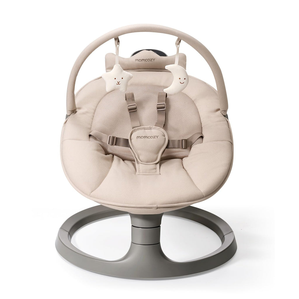 2-in-1 Electric Baby Swing, Dual-Arm Support System, Khaki