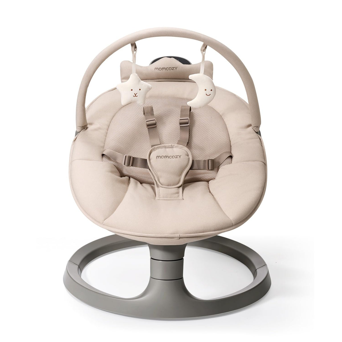 2-in-1 Electric Baby Swing, Dual-Arm Support System, Khaki