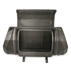 ATV lounger seat with storage large cushion padded backrest cargo box helmet holder heavy duty universal