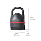 SelectTech 840 Adjustable Kettlebell Compact Space Saving Design for Home Gym Strength Training