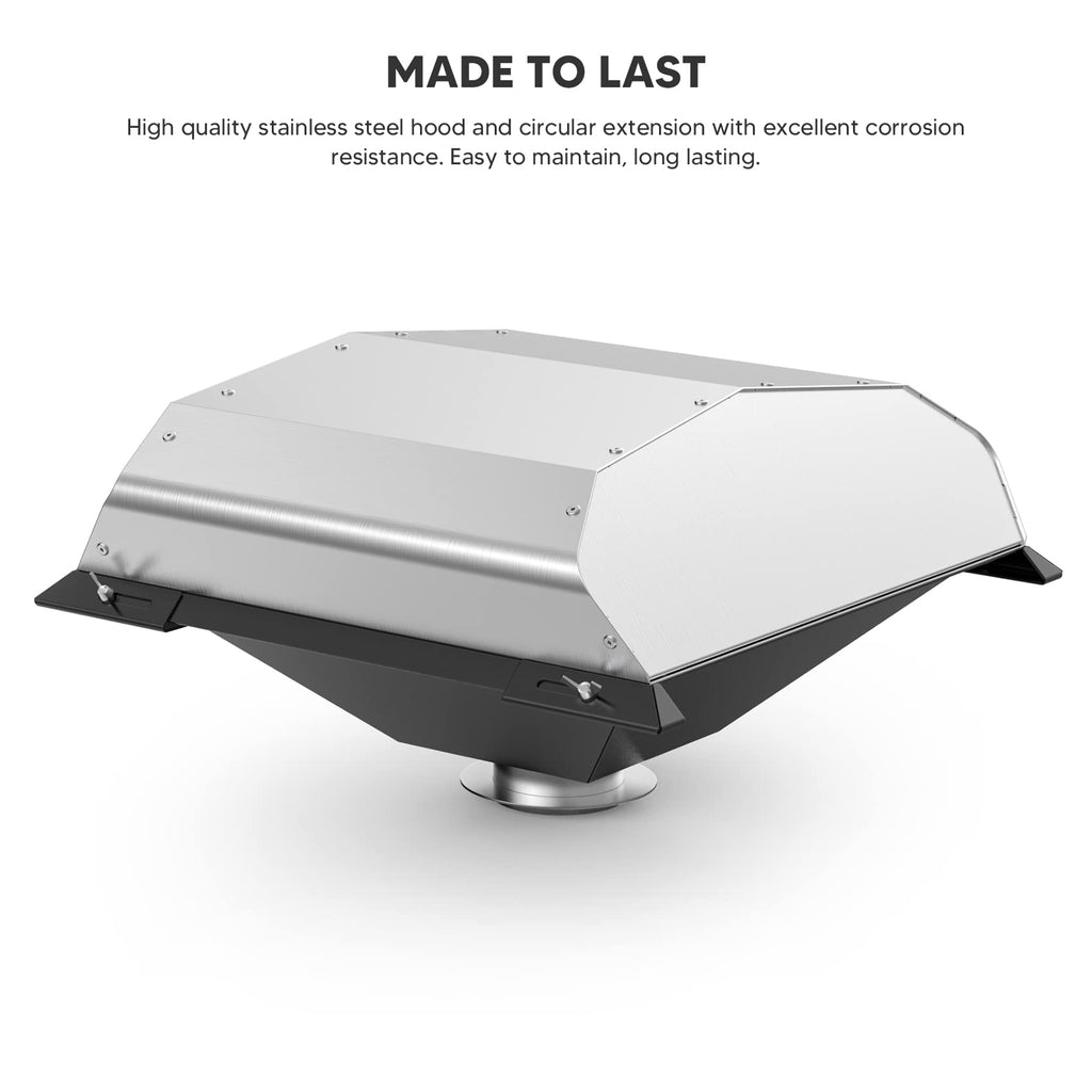 Pellet grill pizza oven attachment compatible with most pellet grills and smokers for outdoor cooking