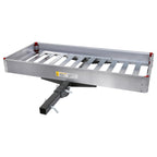 50149 500 lb Capacity 50 x 22 Inch Hitch Mount Folding Aluminum Cargo Carrier with Side Rails and Reflector