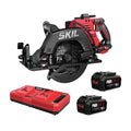 2x20V PWR CORE Brushless 7-1/4 Rear Handle Circular Saw Kit 2x5.0Ah Dual Port Auto Jump Charger CR5429B-20 Red