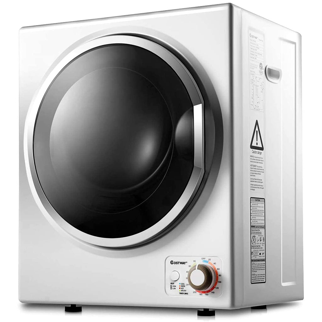 Small 1.5 Cu Ft Portable Clothes Dryer 850W Compact Laundry Dryer for Apartment RV Dorm White