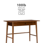 Mid Century Walnut Writing Desk for Home Office, Melissa