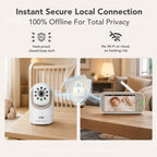 DXR-8 PRO 5 inch HD video baby monitor with 1 camera ANR no WiFi hack proof pan tilt zoom interchangeable lens