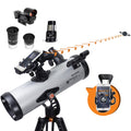 StarSense Explorer LT 114AZ Newtonian Smartphone Guided Telescope for Astronomy Beginners and Adults