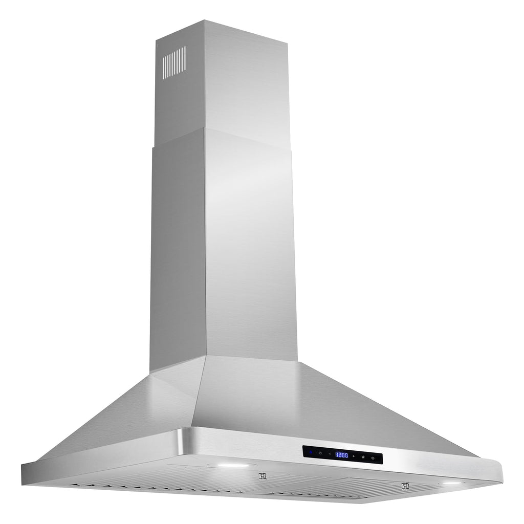30 in 380 CFM ducted wall mount range hood LED stainless steel kitchen exhaust ventilation Coll