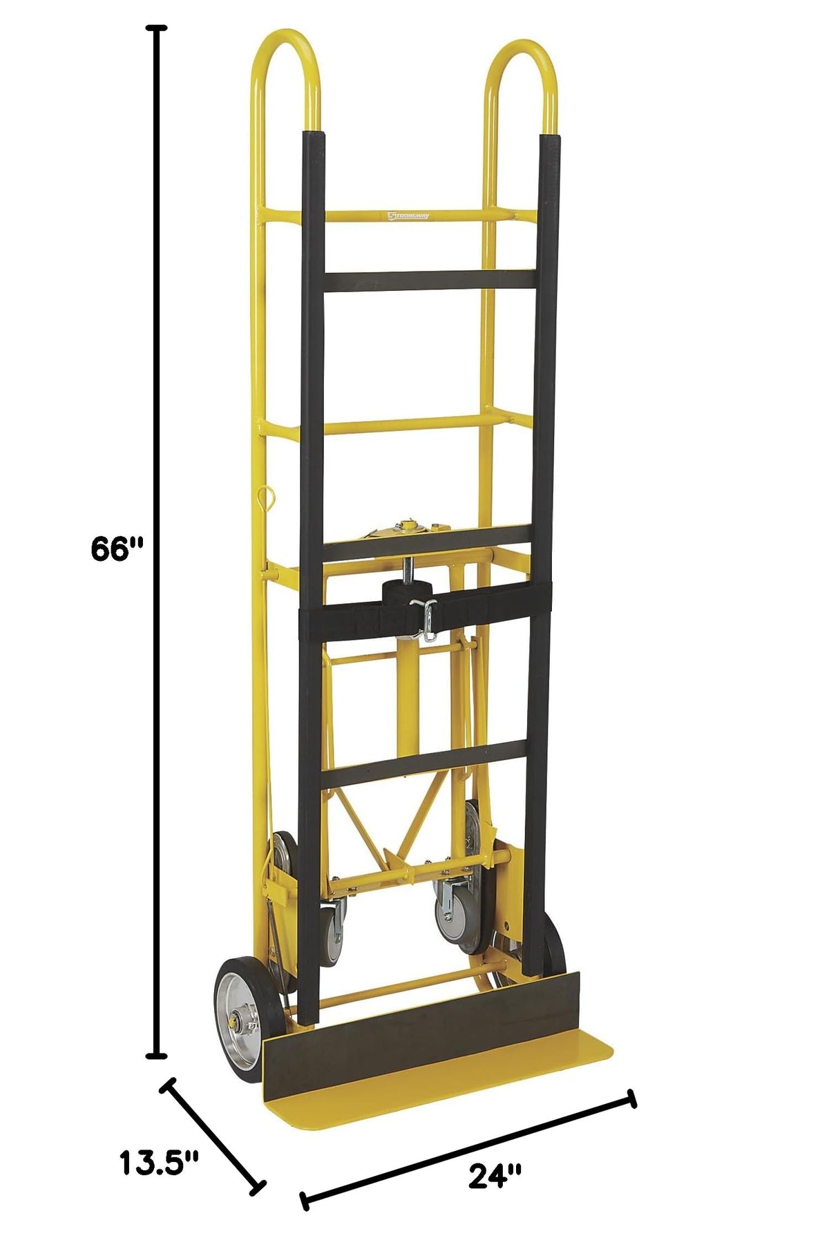 Convertible hand truck 1200 pound capacity 2 or 4 wheel design heavy duty utility dolly cart