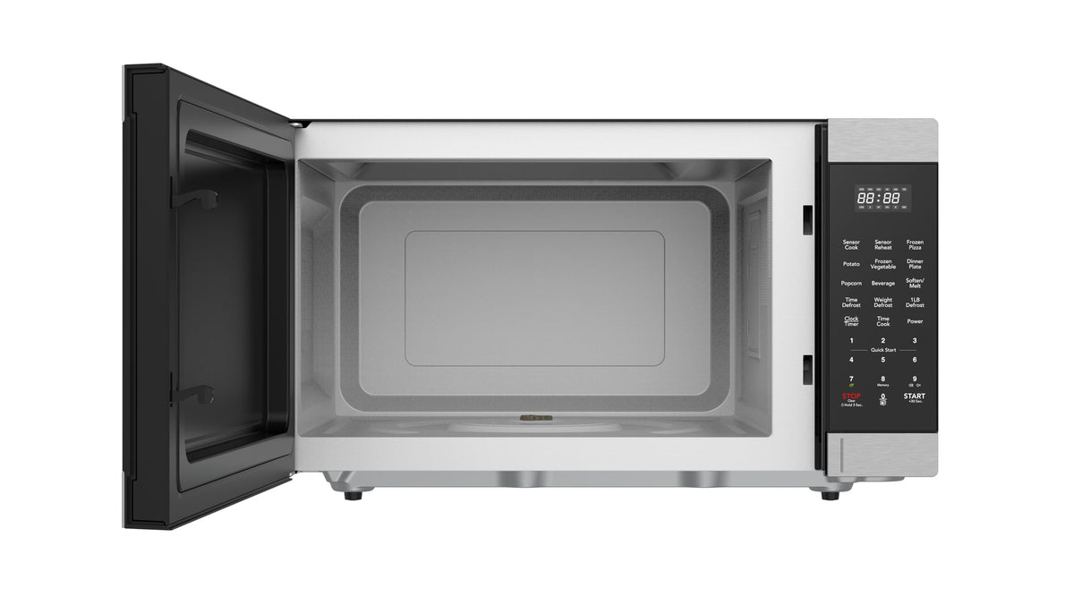 Stainless Steel Microwave Oven, 2.2 Cu Ft, Programmable, 1,200 Watts