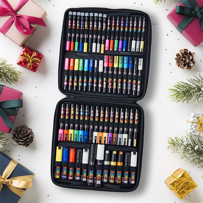 Acrylic Paint Markers 62 Set with Case for Kids and Adults Coloring Includes 350 1MR 1M 3M 5M 7M 8K 17K