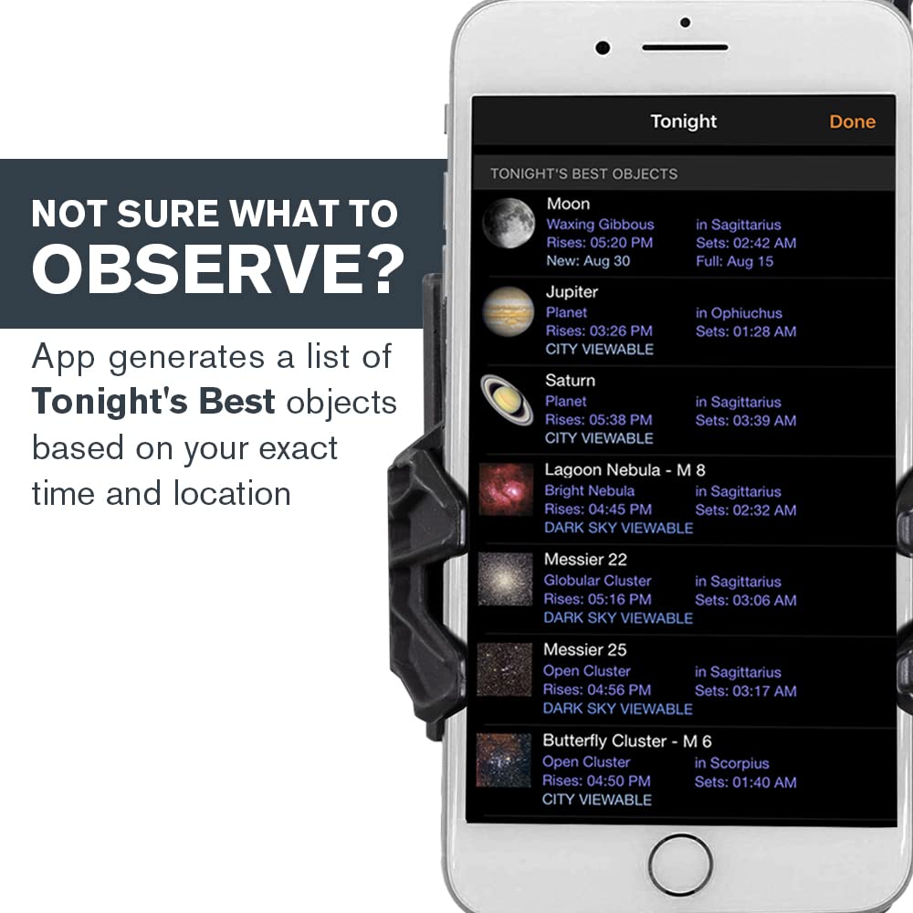 StarSense Explorer LT 114AZ Newtonian Smartphone Guided Telescope for Astronomy Beginners and Adults