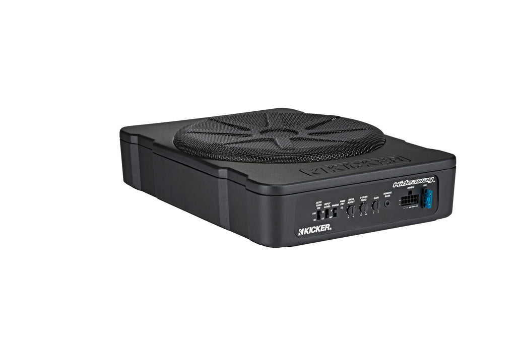 51HS10 Hideaway Compact Powered Subwoofer with 10 Inch Woofer for Car Audio and Vehicle Sound Systems