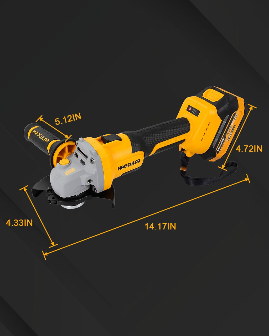 Cordless Angle Grinder 20V Battery Powered Tool for Cutting Grinding Polishing and DIY Work