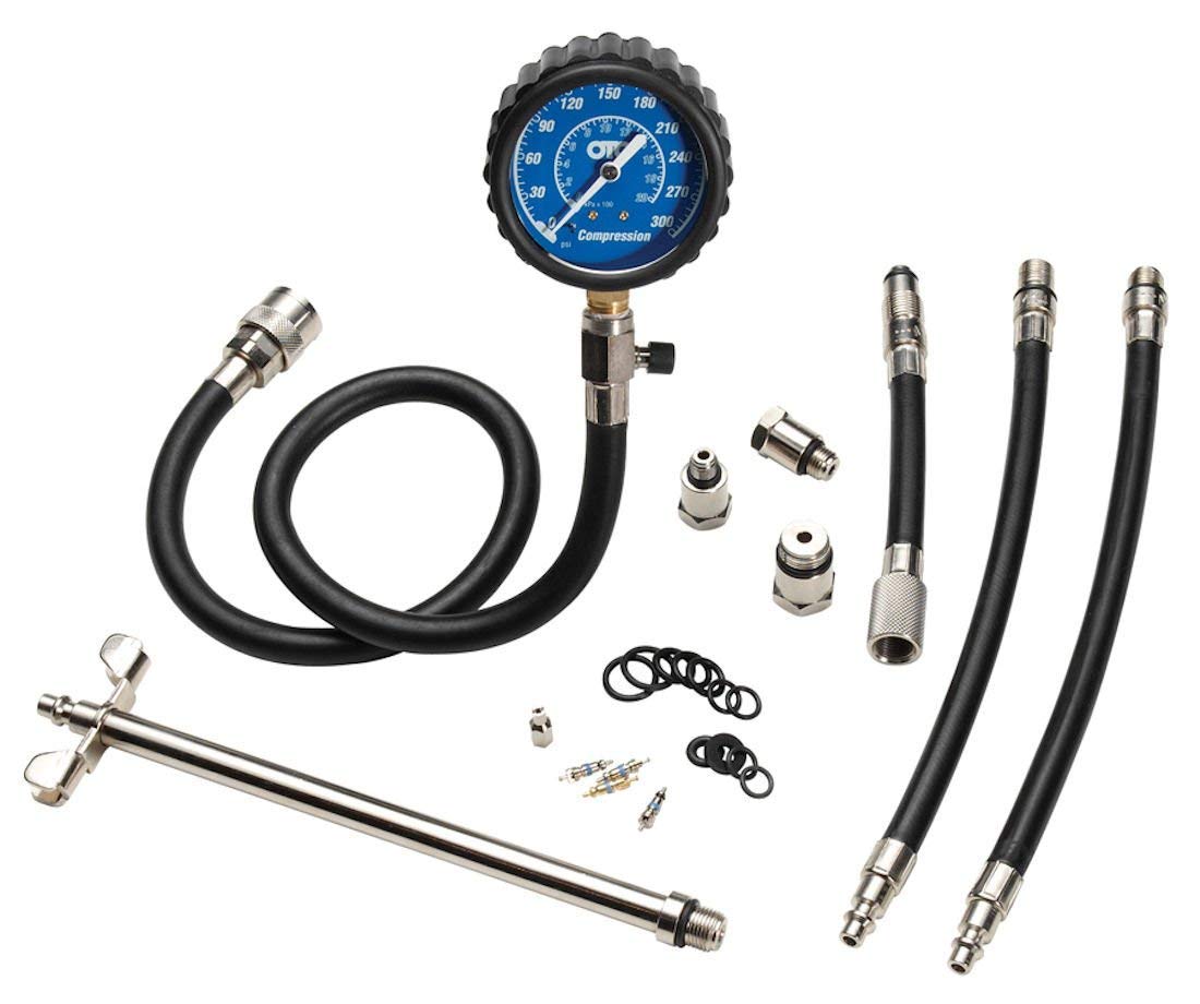 5605 Deluxe Compression Tester Kit for Gasoline Engines Complete Cylinder Pressure Diagnostic Tool
