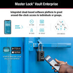 Bluetooth Smart Padlock Outdoor Keyless Security Smart Lock Black Weather Resistant 4401LHEC