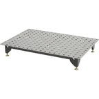 Steel welding table with 24 piece fit up tool kit 600 lb capacity heavy duty workbench for workshop