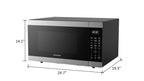 Stainless Steel Microwave Oven, 2.2 Cu Ft, Programmable, 1,200 Watts