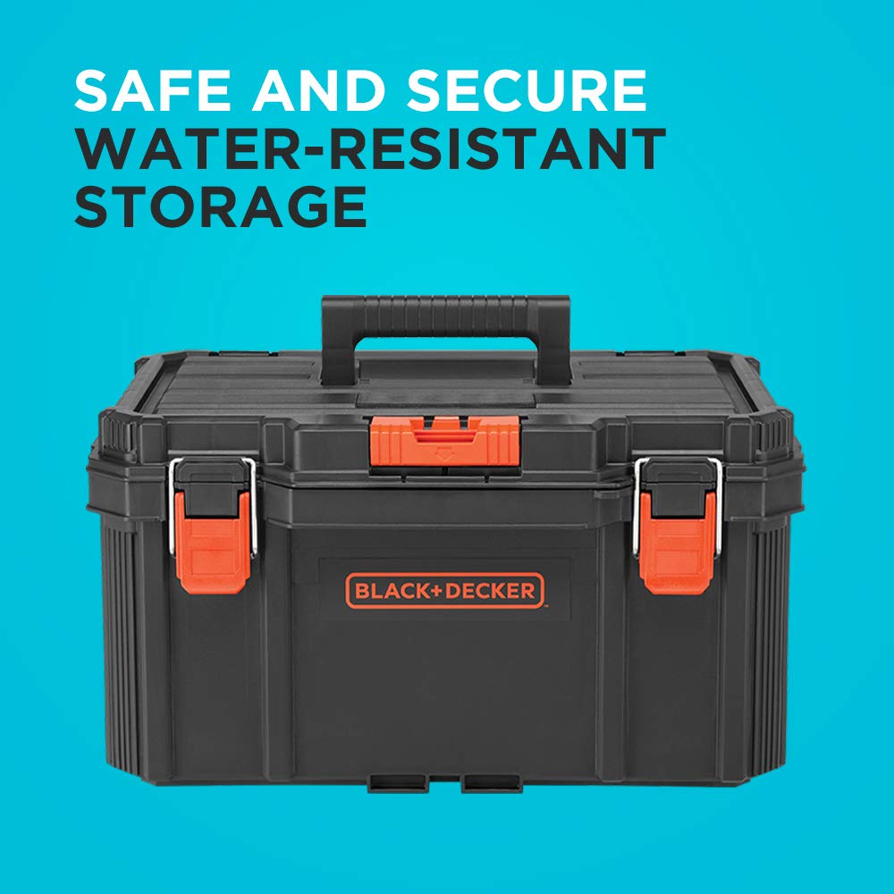 BDST60500APB Stackable Storage System 3 Piece Set with Small Deep Toolbox and Rolling Tote