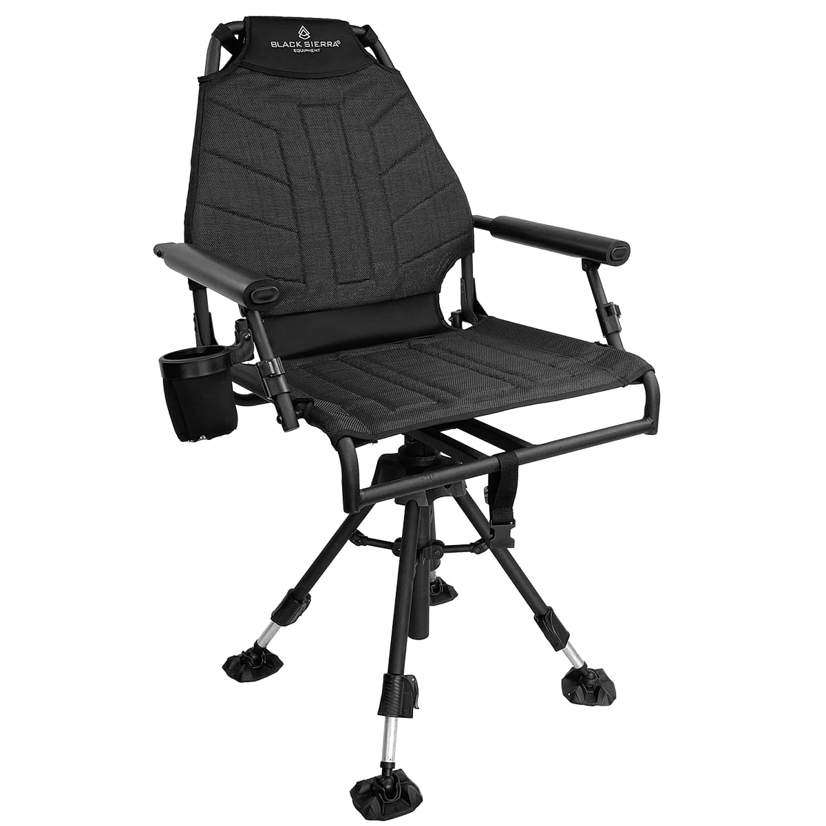 360 Silent Swivel Hunting Chair XL Padded Blind Seat 300 lb Capacity Comfortable Blind Chair