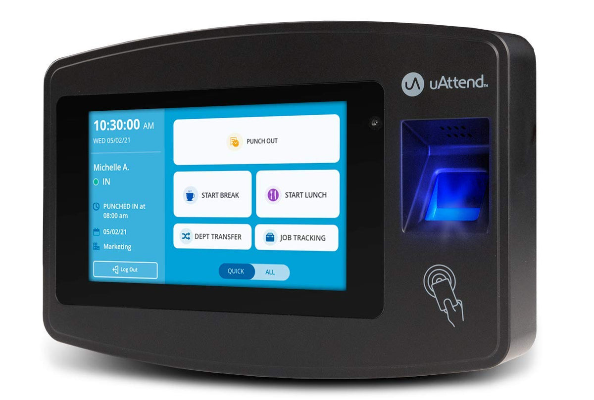 JR2000 Biometric Fingerprint RFID PIN Time Clock Small Business Cloud Attendance System Optional Payroll