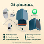 Pro Solar Smart Bird Feeder with Camera AI Bird Identification 2K Video for Outdoor Garden