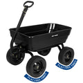 7 cu ft poly garden dump cart 1200 lbs no flat tires quick release 2 in 1 convertible handle heavy duty yard