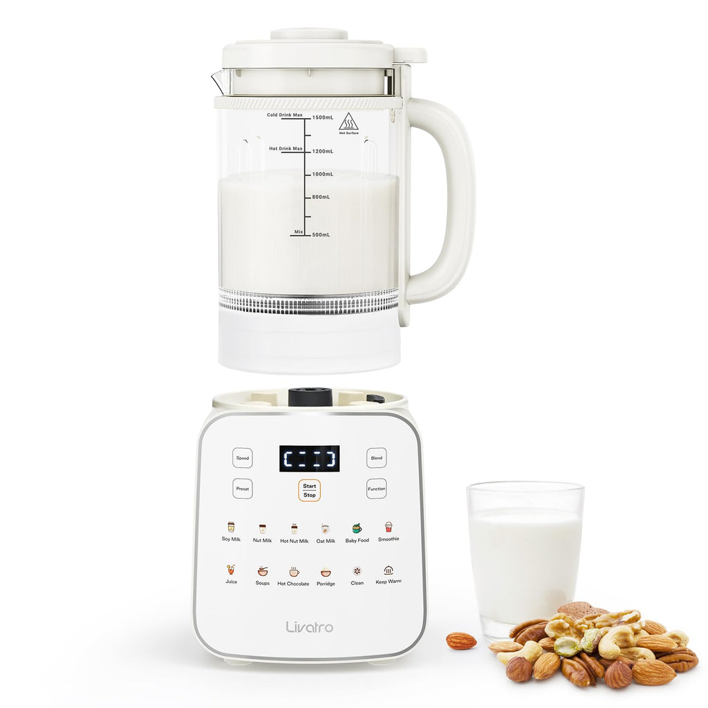 Automatic Nut Milk Maker, 12-in-1, Removable Blade, 50.73 Fl Oz