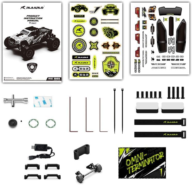 1/10 Scale Brushless RC Car 50+ MPH 4WD Waterproof Carbon Fiber Off Road Monster Truck All Terrain