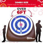 Bull Hawker Giant Axe Darts 15 Plus Games Axe Throwing Backyard Game with Air Pump Outdoor Adults Family Party