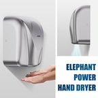 Elephant Power Electric Heavy Duty Hand Dryer for Commercial Bathroom Brushed Stainless Steel Model AK2812
