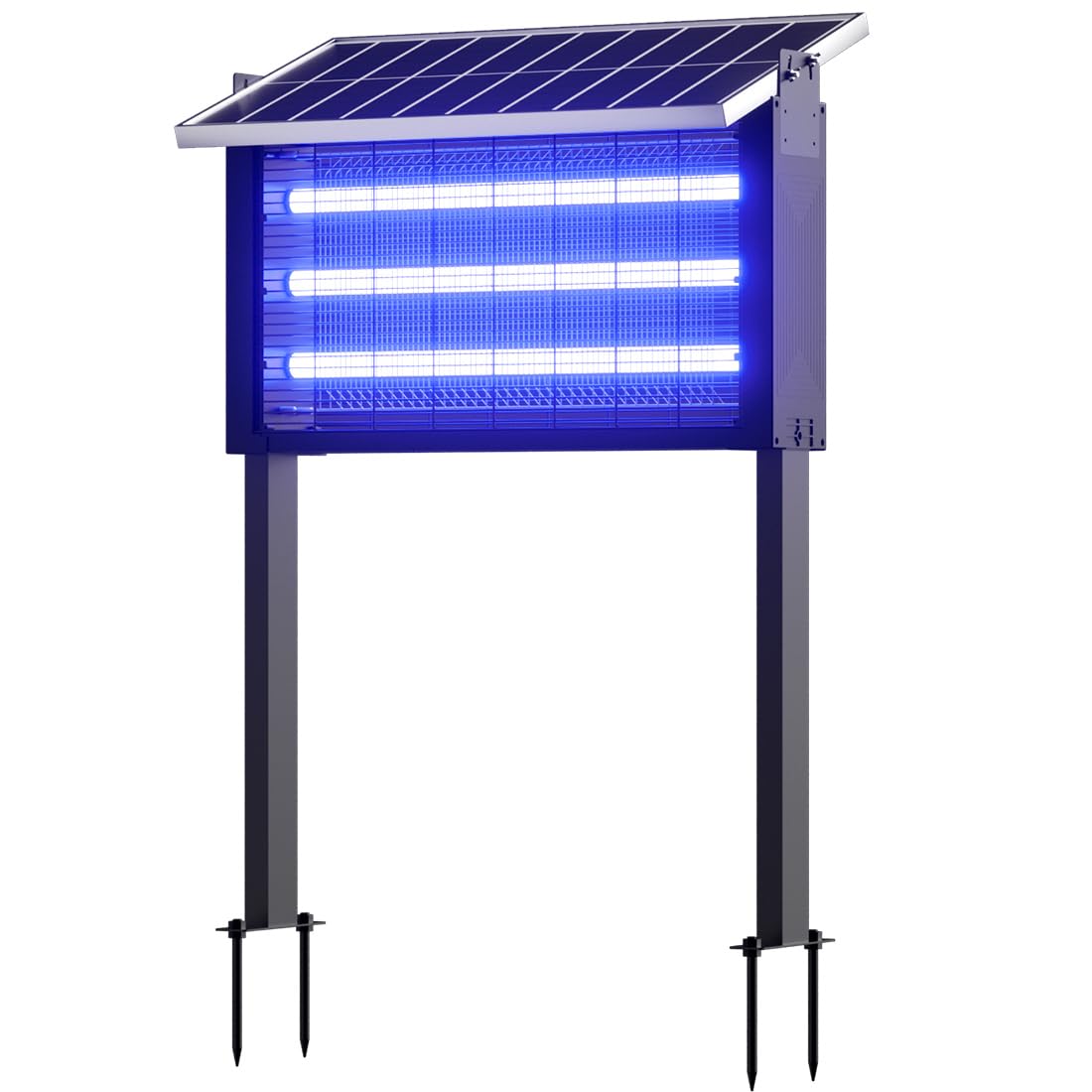 Solar bug zapper outdoor 8000 sq ft 30W mosquito zapper USB rechargeable fly trap IPX4 waterproof dusk to dawn