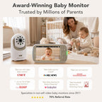 DXR-8 PRO 5 inch HD video baby monitor with 1 camera ANR no WiFi hack proof pan tilt zoom interchangeable lens