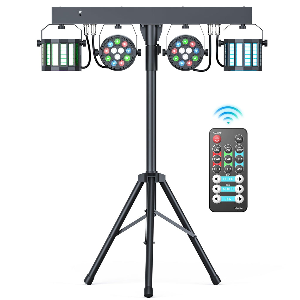 5 in 1 DJ lights with stand sound activated DMX remote control LED par light 3/6/15CH party wedding KTV