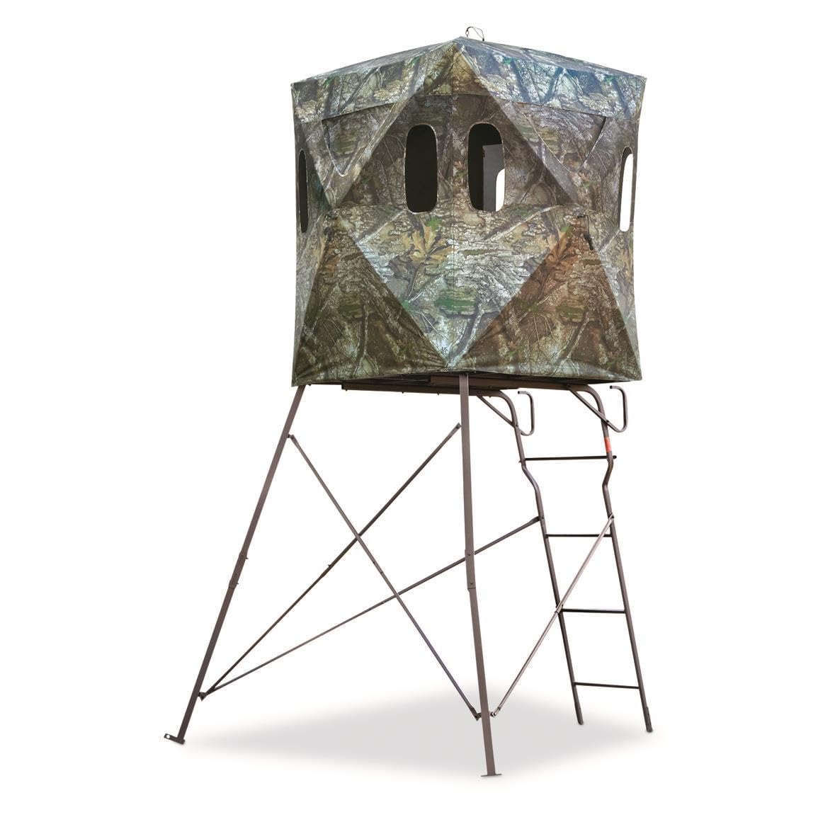 6 Foot Tripod Hunting Tower Blind 2 Man Elevated Stand Hunting Gear Equipment Accessories 4 by 4