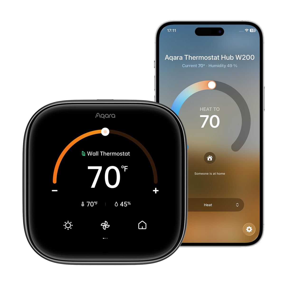Smart Thermostat W200 with Apple Adaptive Temperature for Home Automation and Energy Saving