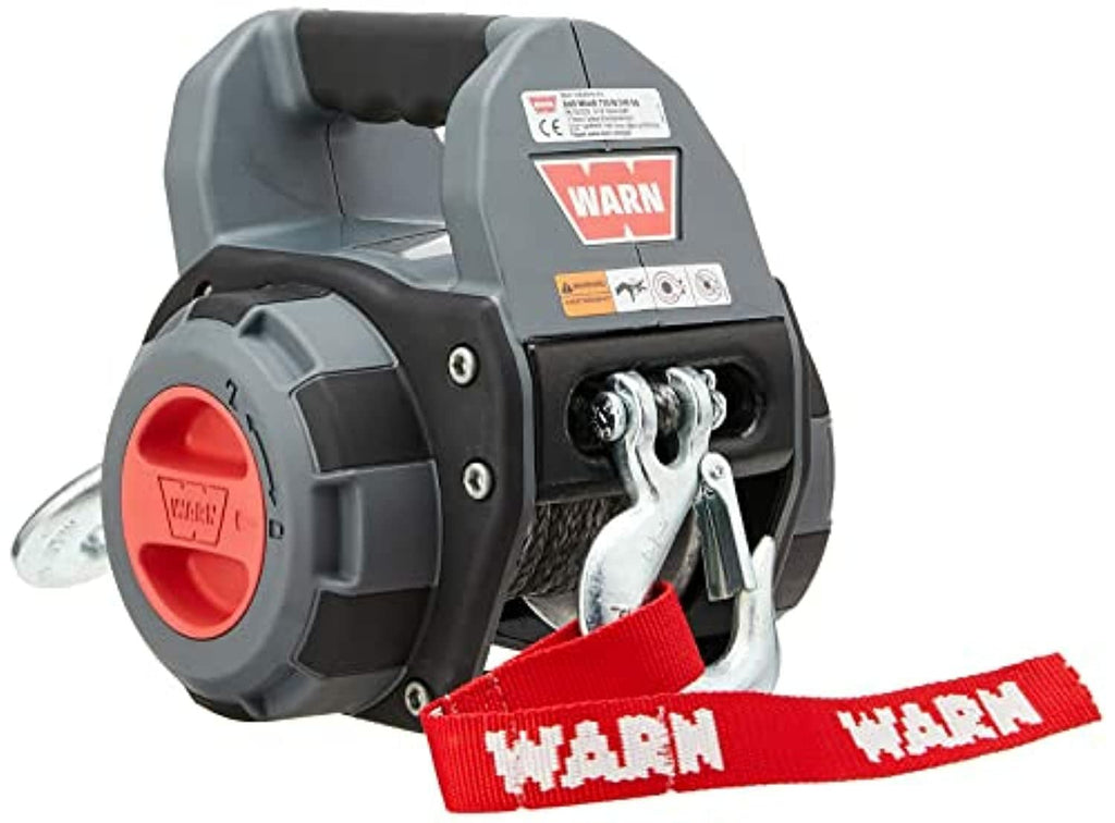 Portable drill winch with synthetic rope 750 lb pulling capacity for lifting and pulling tasks