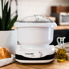 Artiste Kitchen Electric Stand Mixer 500 Watt 6.5 Quart Bowl with Dough Hook and Wire Whips Black Trim