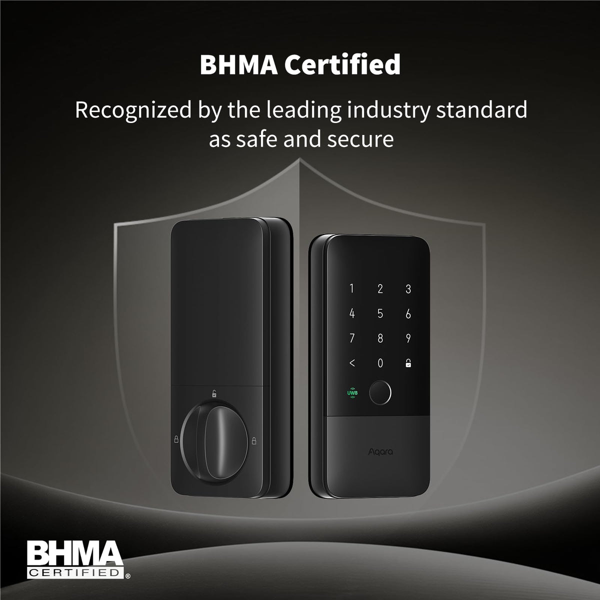 UWB Smart Lock U400 with Apple Home Key Fingerprint Deadbolt Keyless Entry for Home Door Black