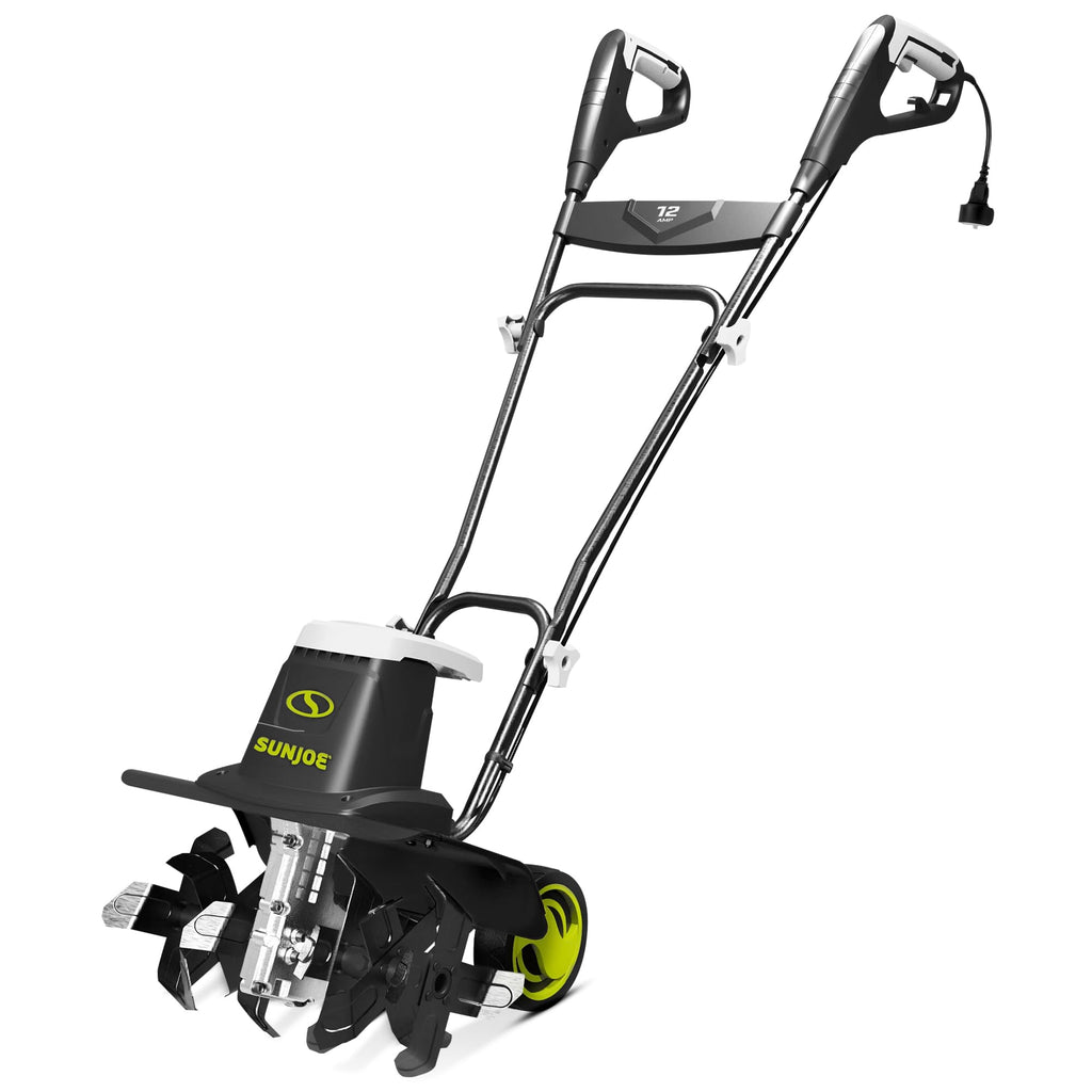 Corded Electric Garden Tiller and Cultivator with Steel Tines TJ603E for Yard Soil Cultivation