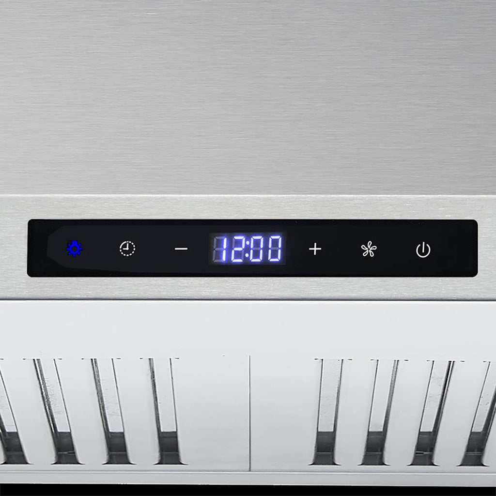 30 in 380 CFM ducted wall mount range hood LED stainless steel kitchen exhaust ventilation Coll