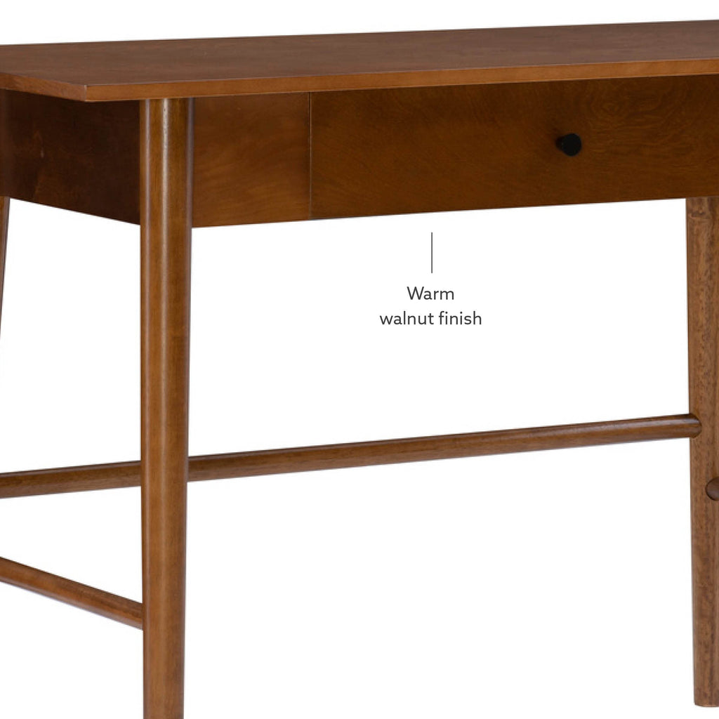 Mid Century Walnut Writing Desk for Home Office, Melissa
