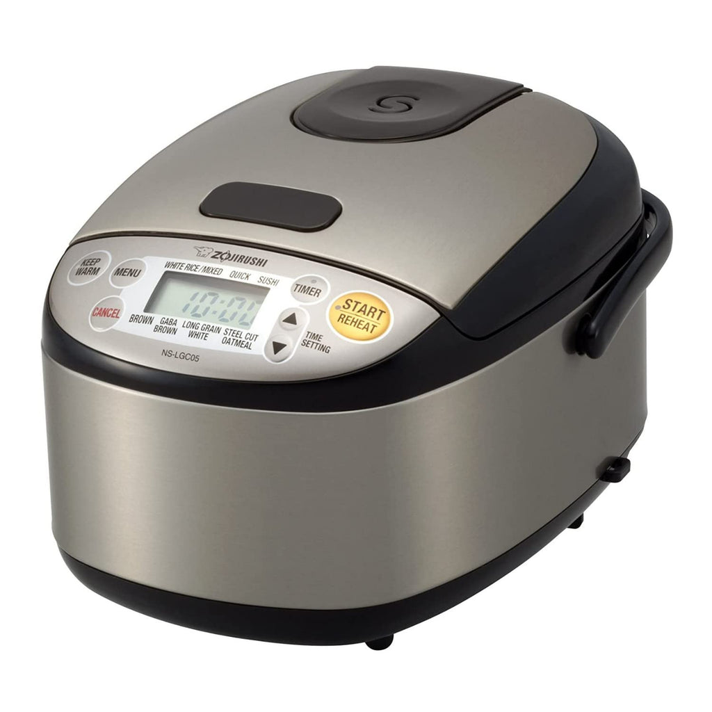 Micom 3 cup compact rice cooker warmer multiple settings stainless steel retractable cord easy transport