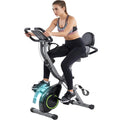 Foldable Exercise Bike 5 in 1 Workout Bike 16 Level Quiet Magnetic Resistance 6.6 lbs Flywheel 300 lb Capacity