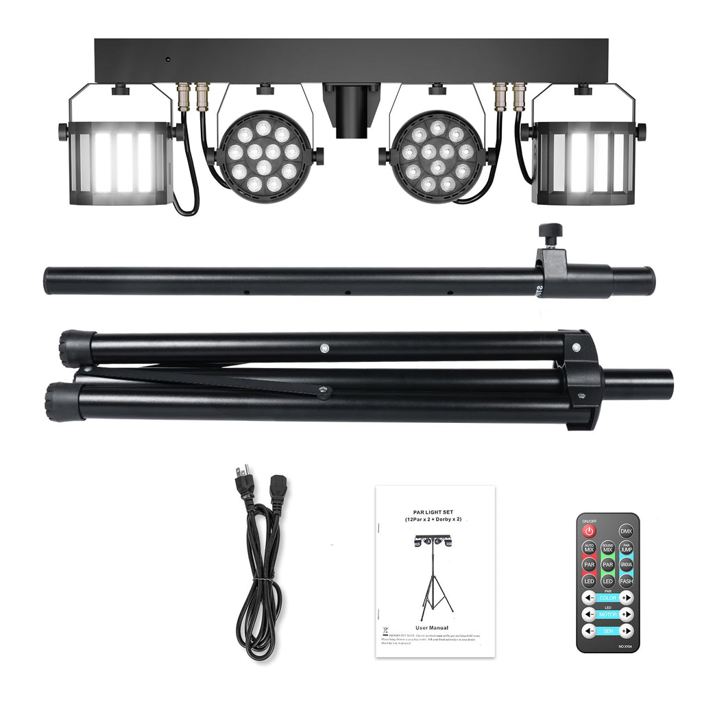 5 in 1 DJ lights with stand sound activated DMX remote control LED par light 3/6/15CH party wedding KTV