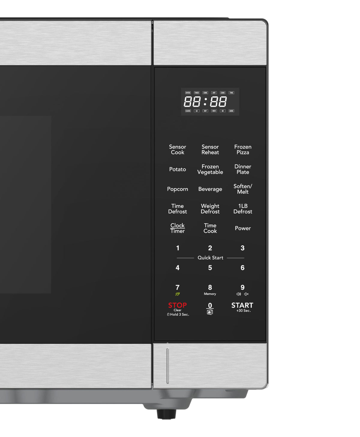 Stainless Steel Microwave Oven, 2.2 Cu Ft, Programmable, 1,200 Watts