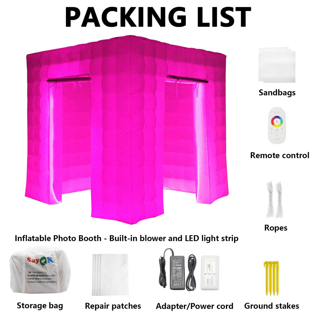 Inflatable 360 Photo Booth 8.2x8.2ft Portable Photobooth Tent 16 Colors LED Dimmable Backdrop for Events