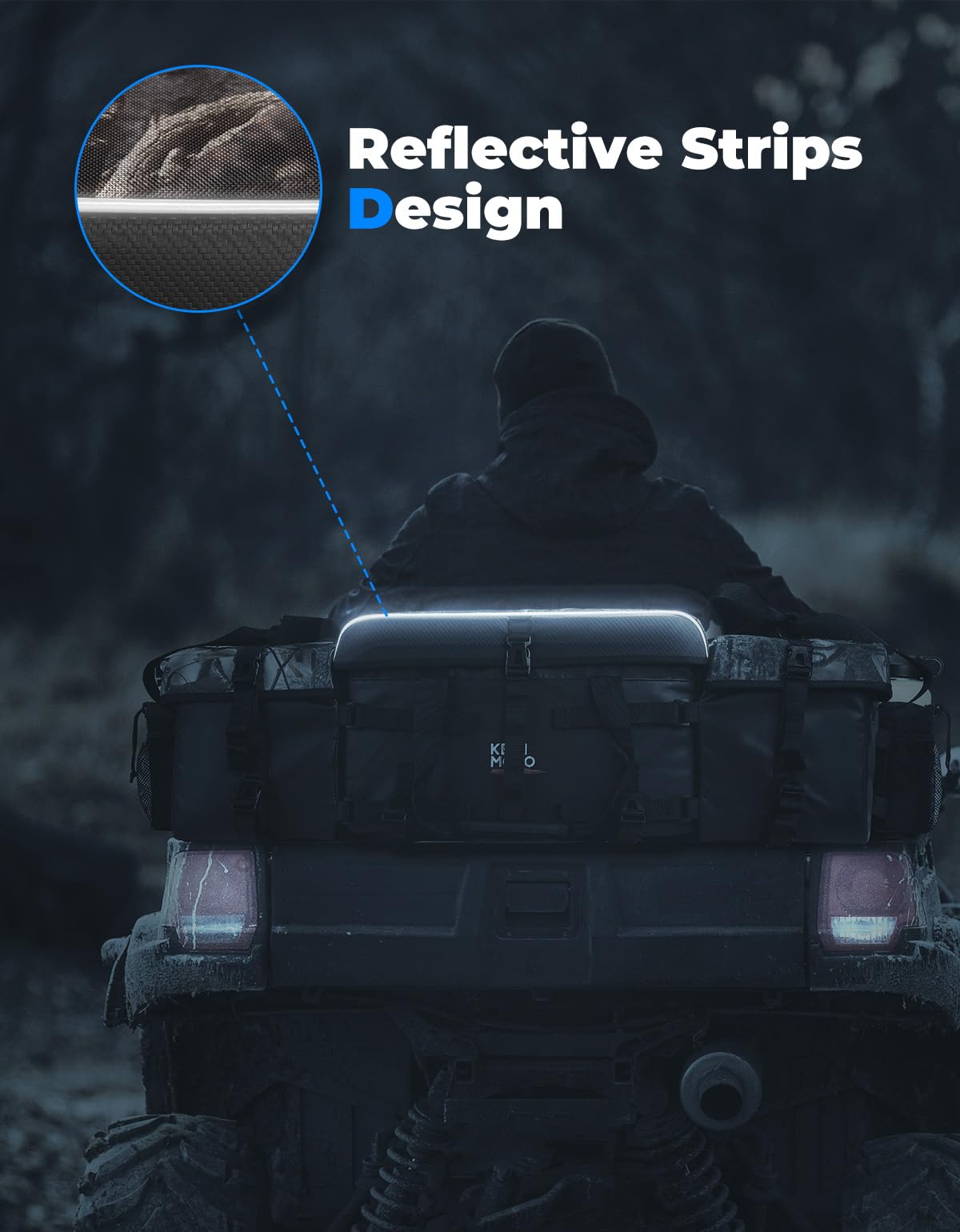 76L ATV Storage Bags with Cooler Bag Upgraded Four Wheel Rear Rack Cargo Seat Bag for Sportsman Fourtrax